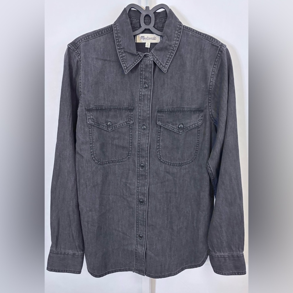 Madewell Dark Grey Button Down Shirt XS
